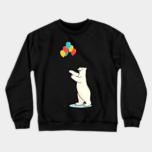 Polar Bear with Balloons Crewneck Sweatshirt